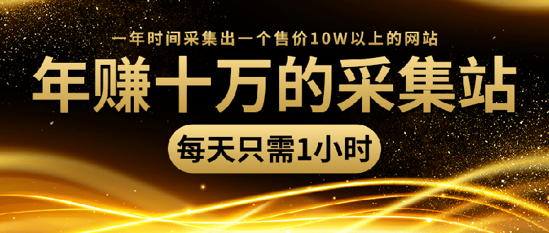 年赚十万的采集站，每天1小时，一年采集出一个售价10W的网站-缘梦网创