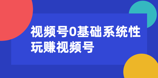 视频号0基础系统性玩赚视频号内容运营+引流+快速变现（20节课）-缘梦网创