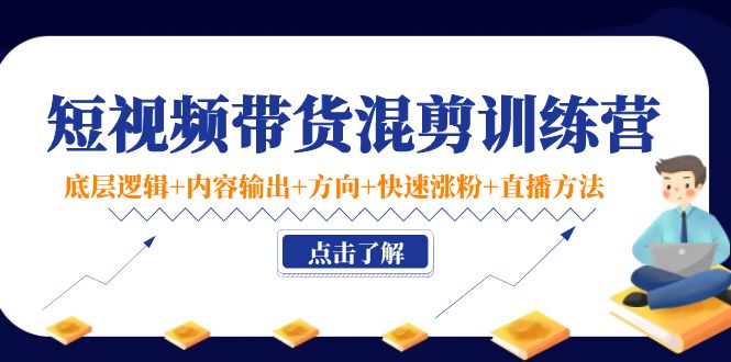 短视频带货混剪训练营：底层逻辑+内容输出+方向+快速涨粉+直播方法！-缘梦网创