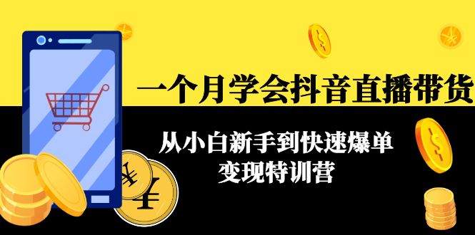 一个月学会抖音直播带货：从小白新手到快速爆单变现特训营(63节课)-缘梦网创