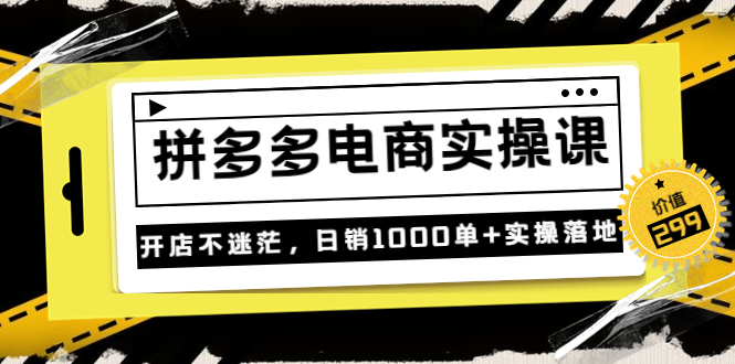 《拼多多电商实操课》所有商家从0到1从1到10实操落地-缘梦网创