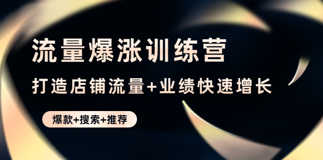 流量爆涨训练营：打造店铺流量+业绩快速增长 (爆款+搜索+推荐)-缘梦网创