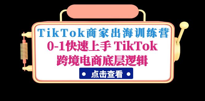 TikTok商家出海训练营：0-1快速上手 TikTok跨境电商底层逻辑-缘梦网创