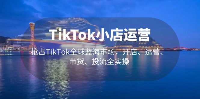 TikTok小店运营 抢占TikTok全球蓝海市场，开店、运营、带货、投流全实操-缘梦网创