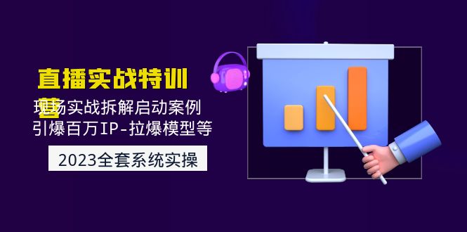 2023直播实战：现场实战拆解启动案例 引爆百万IP-拉爆模型等-缘梦网创