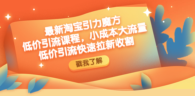 最新淘宝引力魔方低价引流实操：小成本大流量，低价引流快速拉新收割-缘梦网创