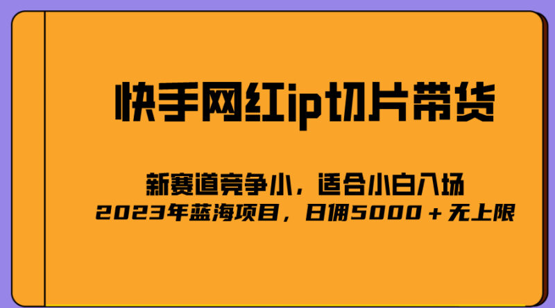 2023爆火的快手网红IP切片，号称日佣5000＋的蓝海项目，二驴的独家授权-缘梦网创