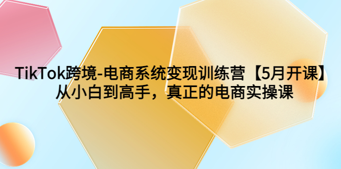 TikTok跨境-电商系统变现训练营【5月新课】从小白到高手，真正的电商实操课-缘梦网创