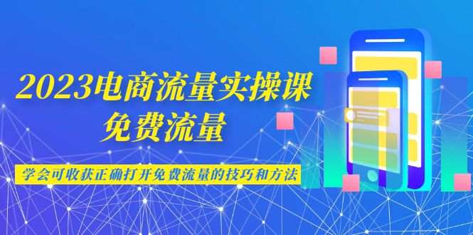 2023电商流量实操课-免费流量，学会可收获正确打开免费流量的技巧和方法-缘梦网创