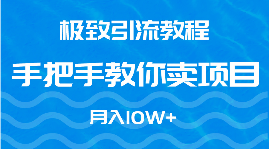 极致引流教程，手把手教你卖项目，月入10W+-缘梦网创