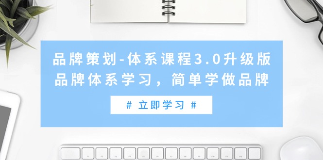 品牌策划-体系课程3.0升级版，品牌体系学习，简单学做品牌（高清无水印）-缘梦网创