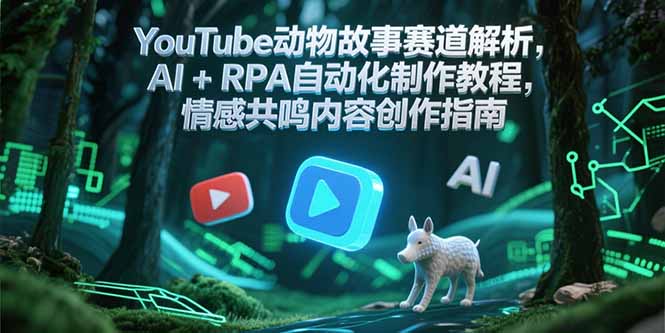 YouTube动物故事赛道解析，AI+RPA自动化制作教程，情感共鸣内容创作指南-缘梦网创