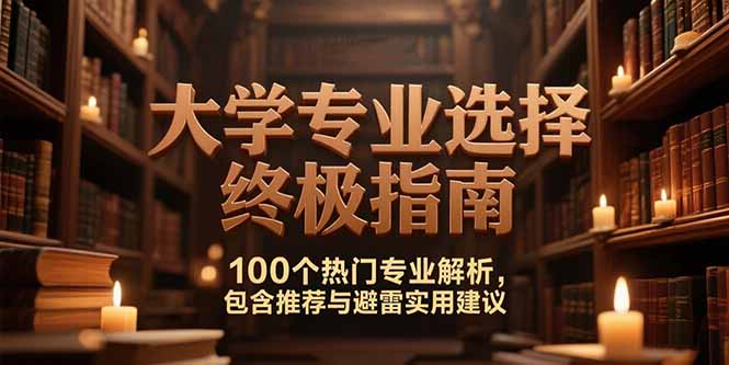 大学专业选择终极指南,100个热门专业解析,包含推荐与避雷实用建议-缘梦网创