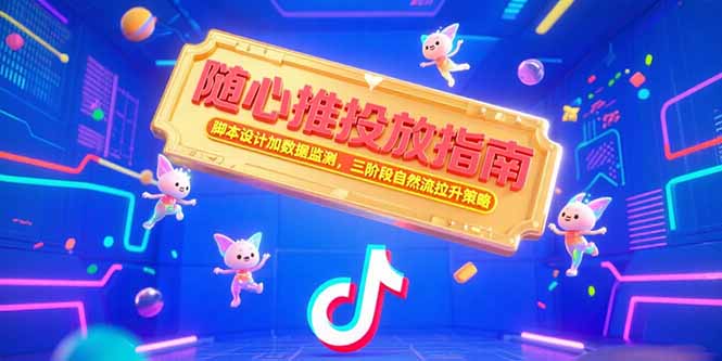 随心推投放指南，脚本设计加数据监测，三阶段自然流拉升策略-缘梦网创