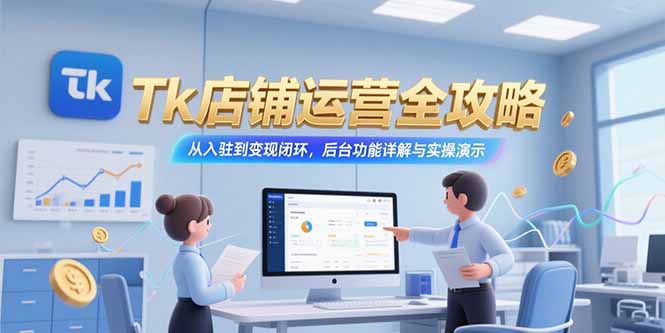 Tk店铺运营全攻略，从入驻到变现闭环，后台功能详解与实操演示-缘梦网创