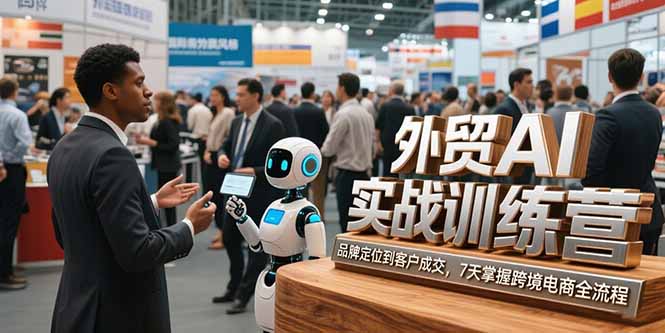 外贸AI实战训练营(7月更新)，品牌定位到客户成交，7天掌握跨境电商全流程-缘梦网创