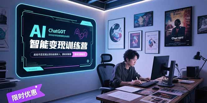AI智能变现训练营，ChatGPT写作变现，电影解说制作，图文带货方法论-缘梦网创