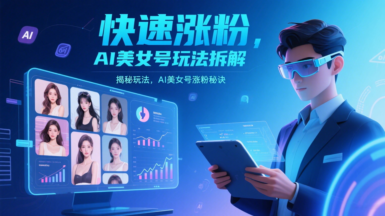 快速涨粉，AI美女号玩法拆解-缘梦网创
