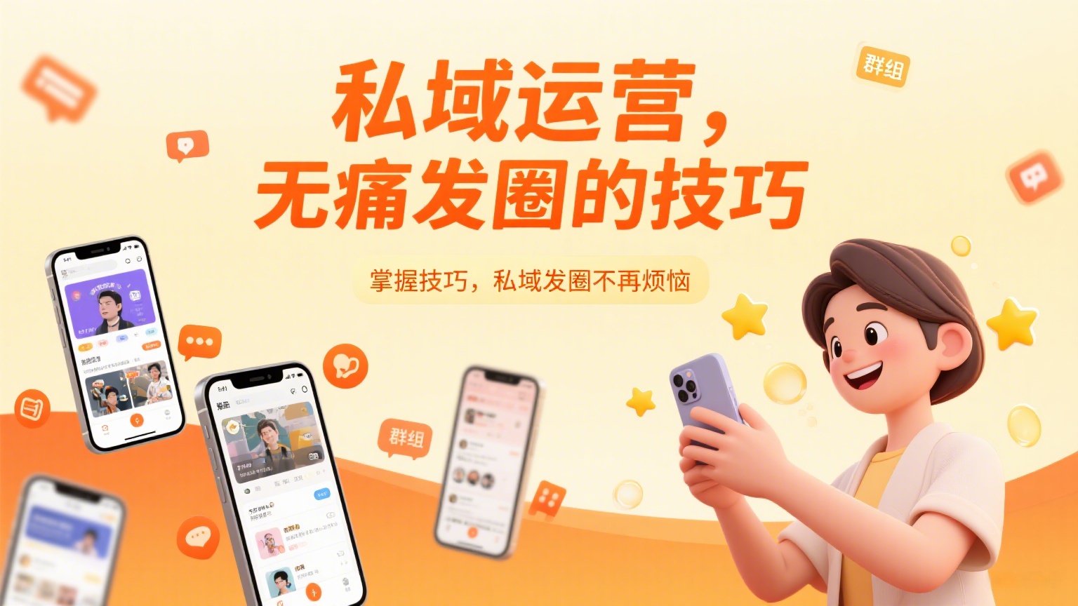 私域运营，无痛发圈的技巧-缘梦网创