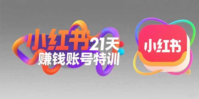 小红书21天赚钱账号特训：黄金定位技巧，高转粉文案创作，科学引流策略-缘梦网创