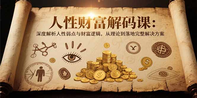 人性财富解码课6.0：深度解析人性弱点与财富逻辑，理论到落地完整解决方案-缘梦网创