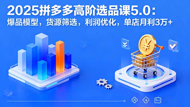 2025拼多多高阶选品课5.0：爆品模型，货源筛选，利润优化，单店月利3万+-缘梦网创