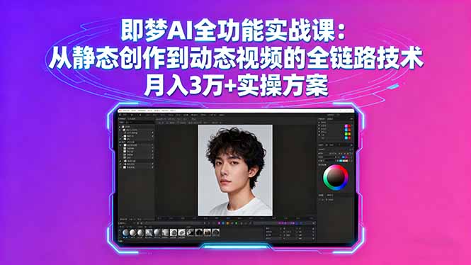 即梦AI全功能实战课：从静态创作到动态视频的全链路技术 月入3万+实操方案-缘梦网创