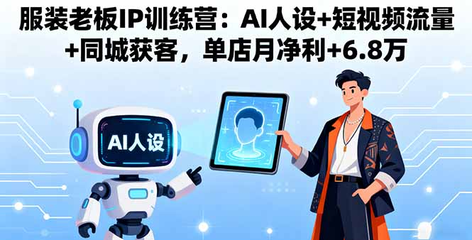 服装老板IP训练营：AI人设+短视频流量+同城获客，单店月净利+6.8万-缘梦网创