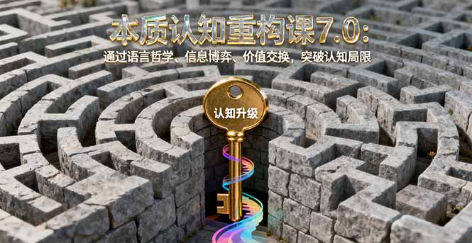 本质认知重构课7.0：通过语言哲学、信息博弈、价值交换，突破认知局限-缘梦网创
