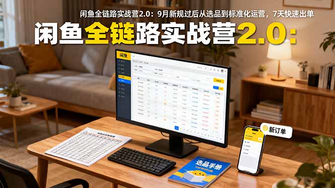 闲鱼全链路实战营2.0：9月新规过后从选品到标准化运营，7天快速出单-缘梦网创