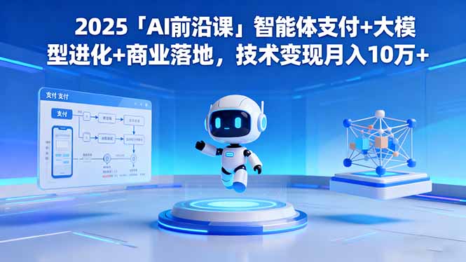 2025「AI前沿课」智能体支付+大模型进化+商业落地，技术变现月入10万+-缘梦网创