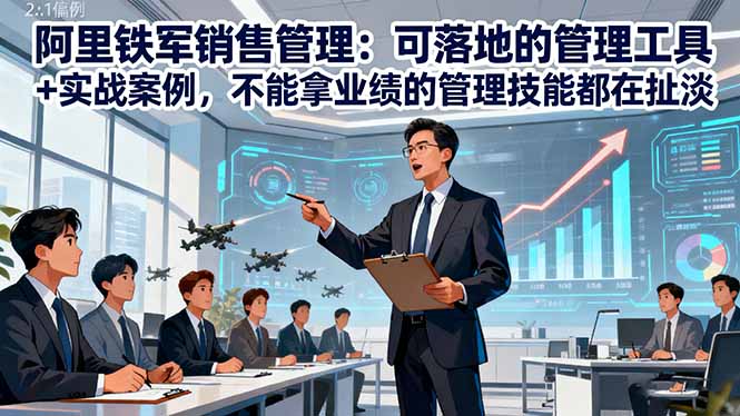 阿里铁军销售管理：可落地的管理工具+实战案例，不能拿业绩的管理都在扯淡-缘梦网创