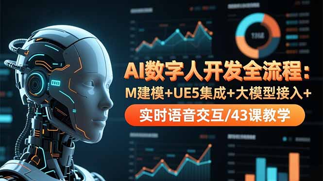 AI数字人开发全流程:M建模+UE5集成+大模型接入+实时语音交互/43课教学-缘梦网创