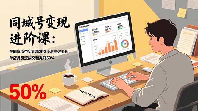 同城号变现进阶课：在同城赛道中实现精准引流与高效变现，单店月引流成交额提升50%-缘梦网创