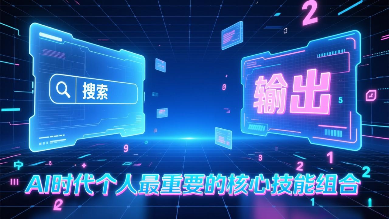 AI时代个人最重要的核心技能组合：“输出能力”和“搜索能力”-缘梦网创