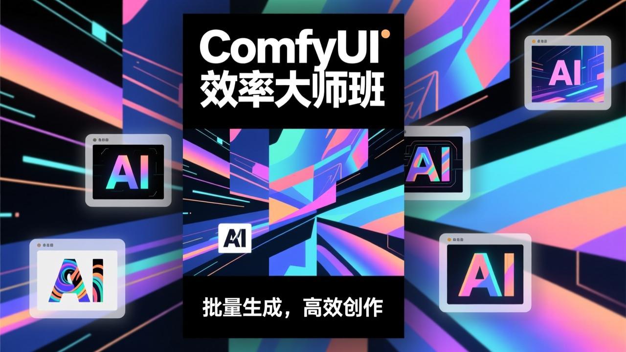 ComfyUI效率大师班：工作流搭建，批量生成，将个人AI出图效率提升5-10倍，月接单收入1-3万-缘梦网创