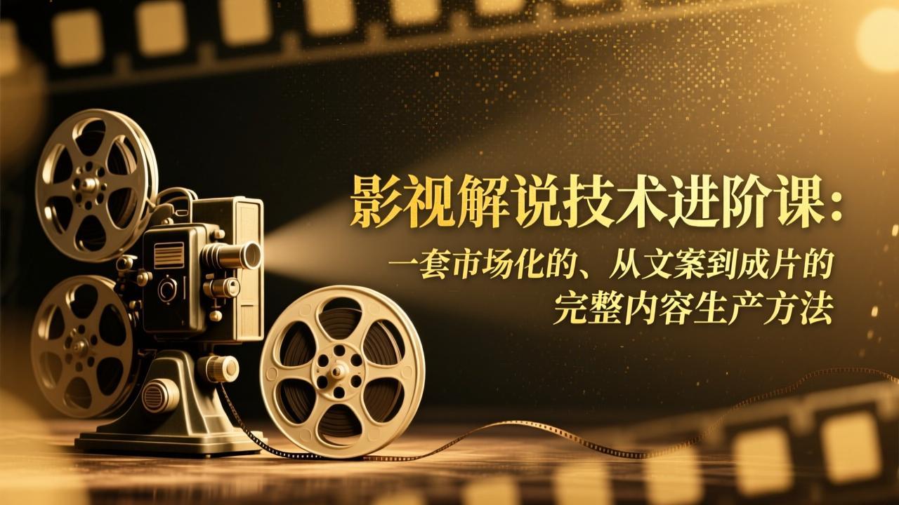 影视解说技术进阶课：一套市场化的、从文案到成片的完整内容生产方法-缘梦网创