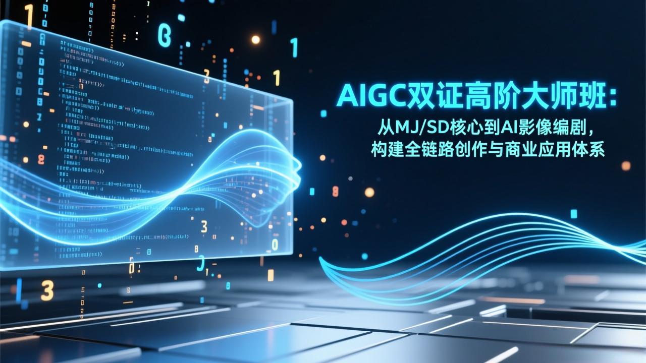 AIGC双证高阶大师班：从MJ/SD核心到AI影像编剧，构建全链路创作与商业应用体系-缘梦网创