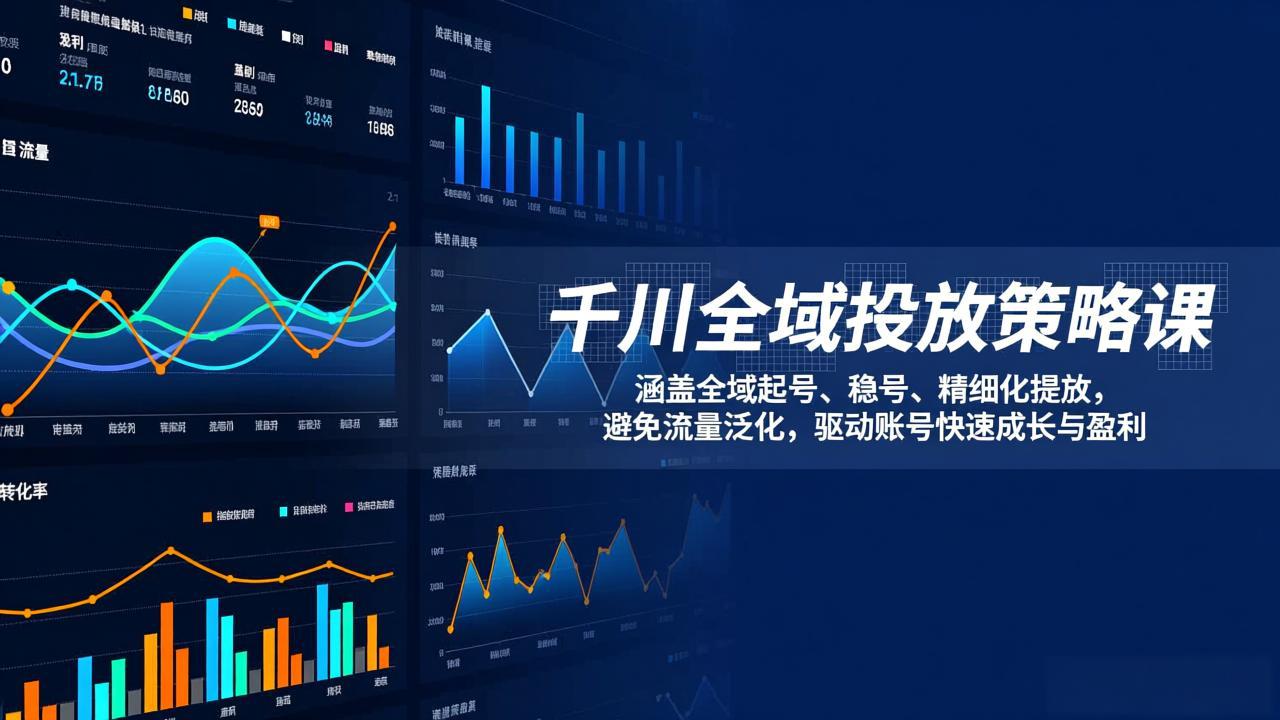 千川全域投放策略课：涵盖全域起号、稳号、精细化投放，避免流量泛化，驱动账号快速成长与盈利-缘梦网创