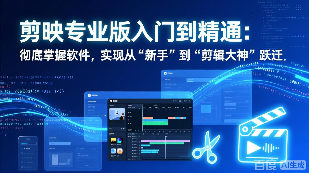 剪映专业版入门到精通：彻底掌握软件，实现从“新手”到“剪辑大神”跃迁-缘梦网创