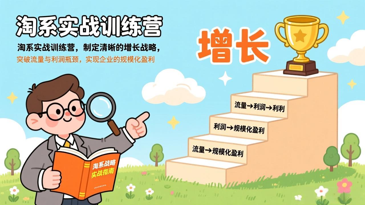 淘系实战训练营(更新)，制定清晰的增长战略，突破流量与利润瓶颈，实现企业的规模化盈利-缘梦网创