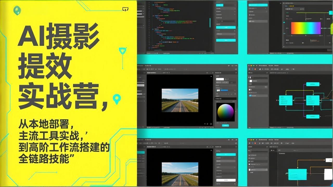 AI+摄影提效实战营，从本地部署，主流工具实战，到高阶工作流搭建的全链路技能-缘梦网创