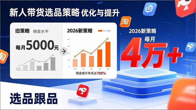 新人带货别瞎选品！这套2026全新选品跟品策略，让我的佣金从0做到每月4万+-缘梦网创