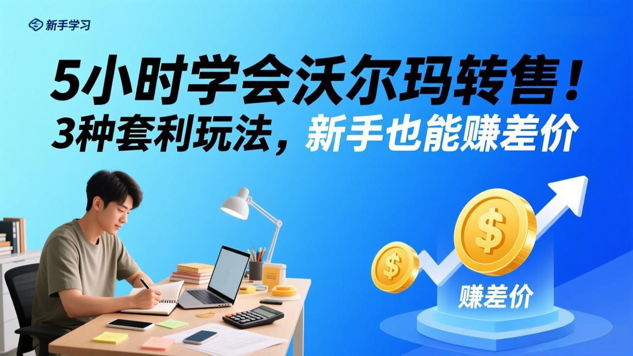 5小时学会沃尔玛转售！3种套利玩法，新手也能赚差价-缘梦网创