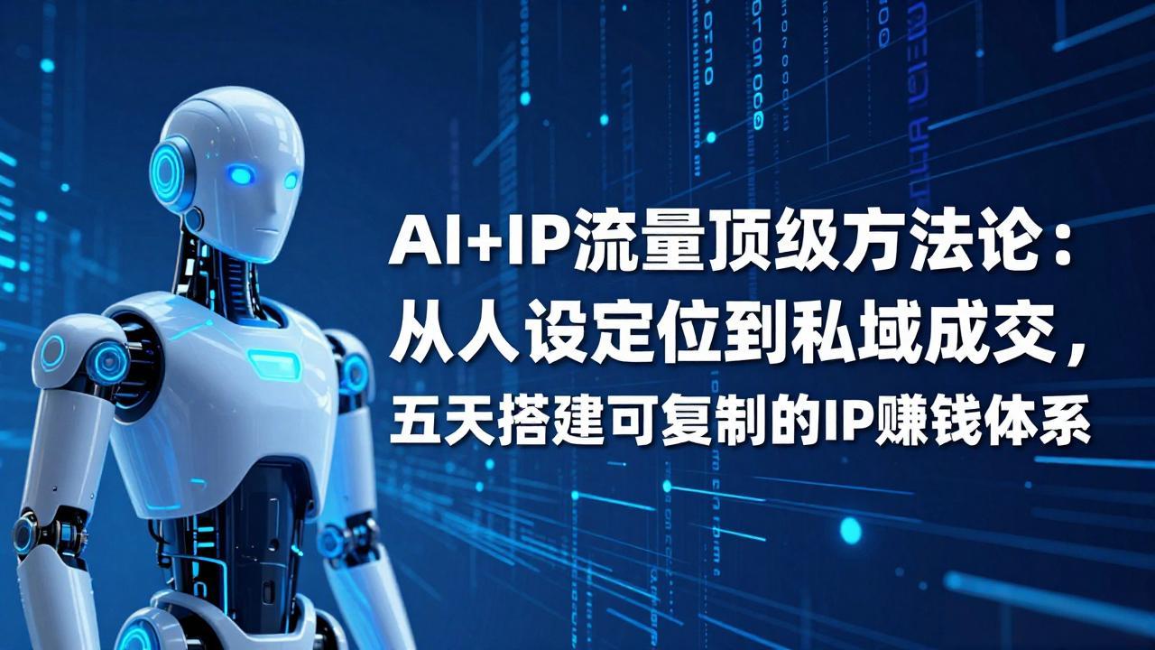 AI+IP顶级方法论：从人设定位到私域成交，五天搭建可复制的IP赚钱体系-缘梦网创