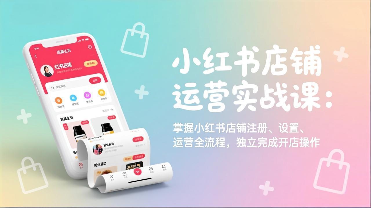 小红书店铺运营实战课：掌握小红书店铺注册、设置、运营全流程，独立完成开店操作-缘梦网创