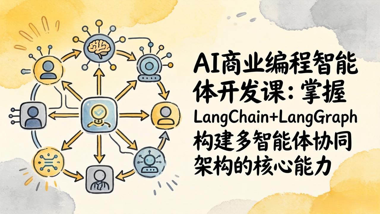 AI商业编程智能体开发课：掌握LangChain+LangGraph构建多智能体协同架构的核心能力-缘梦网创