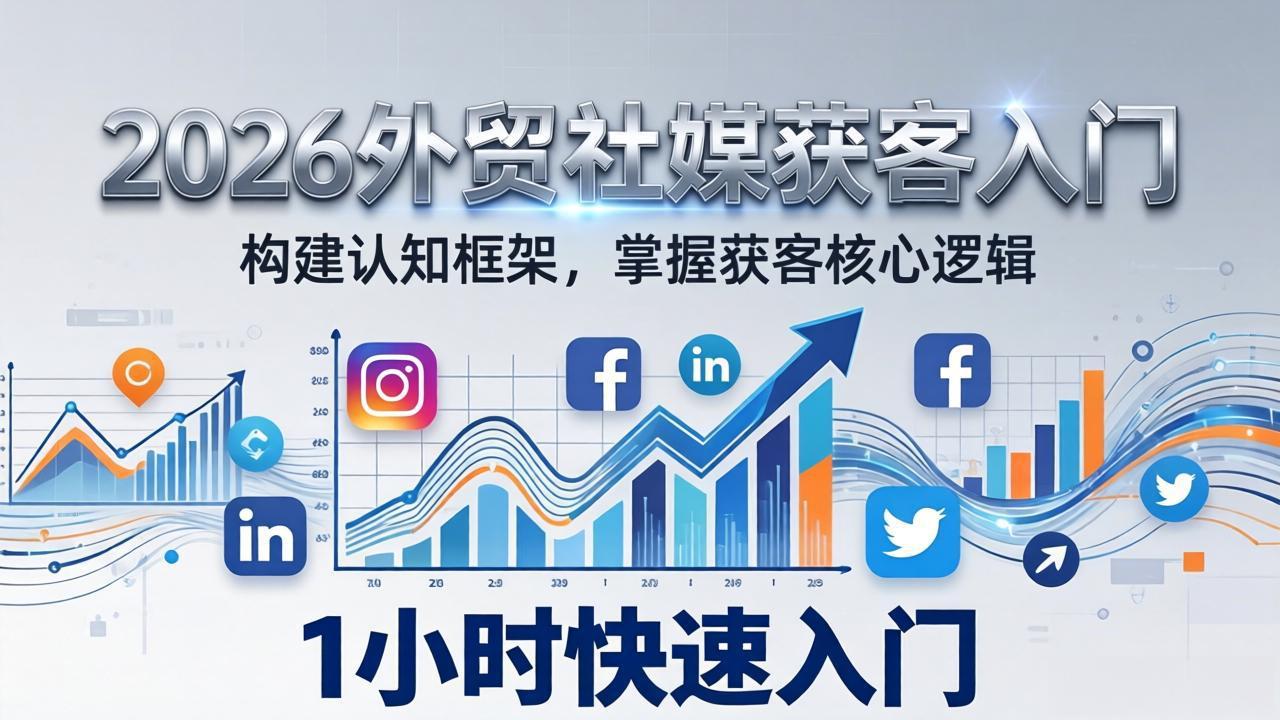 2026外贸社媒获客入门：1小时搭建认知框架，新手快速开启社媒获客之路-缘梦网创