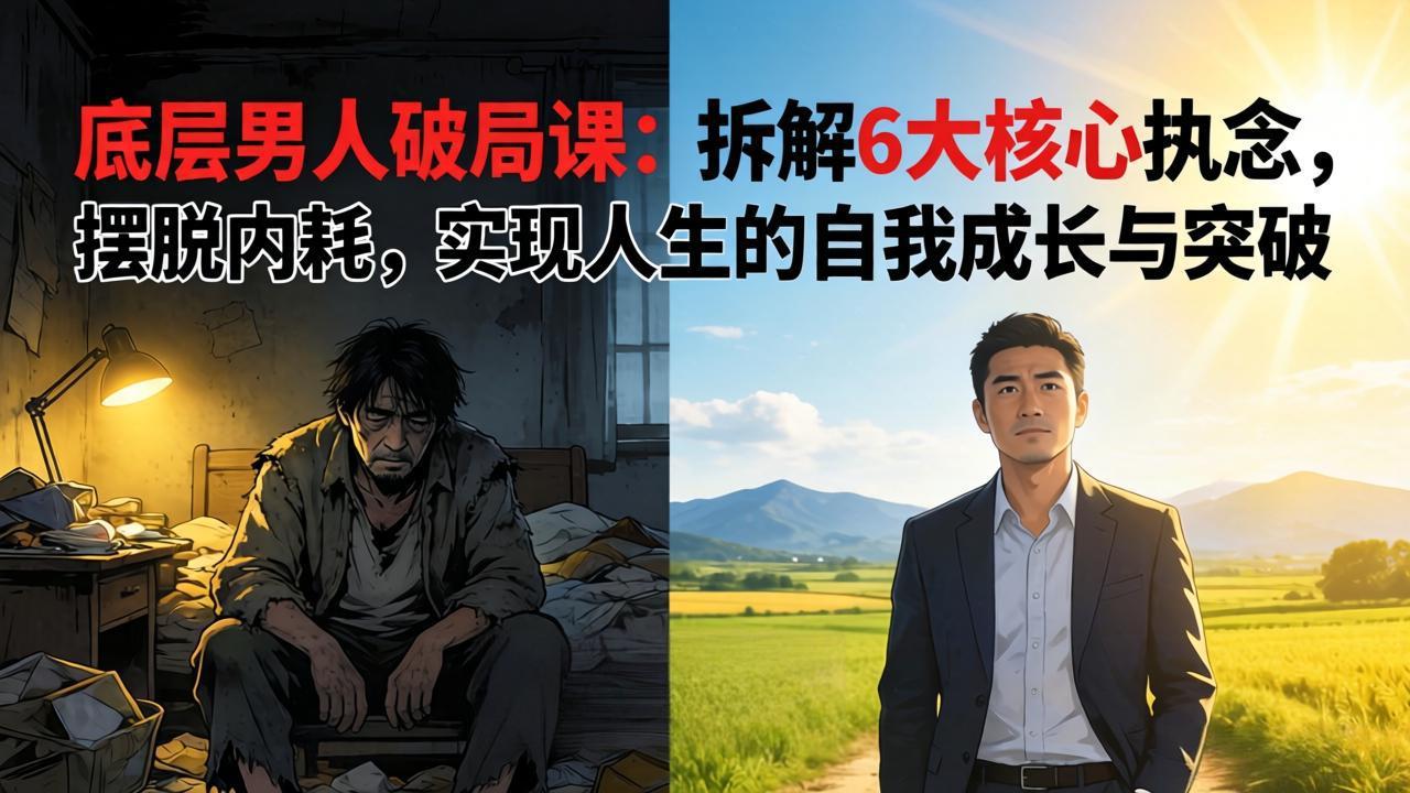 付费文章：底层男人破局课：拆解 6 大核心执念，摆脱内耗，实现人生的自我成长与突破-缘梦网创