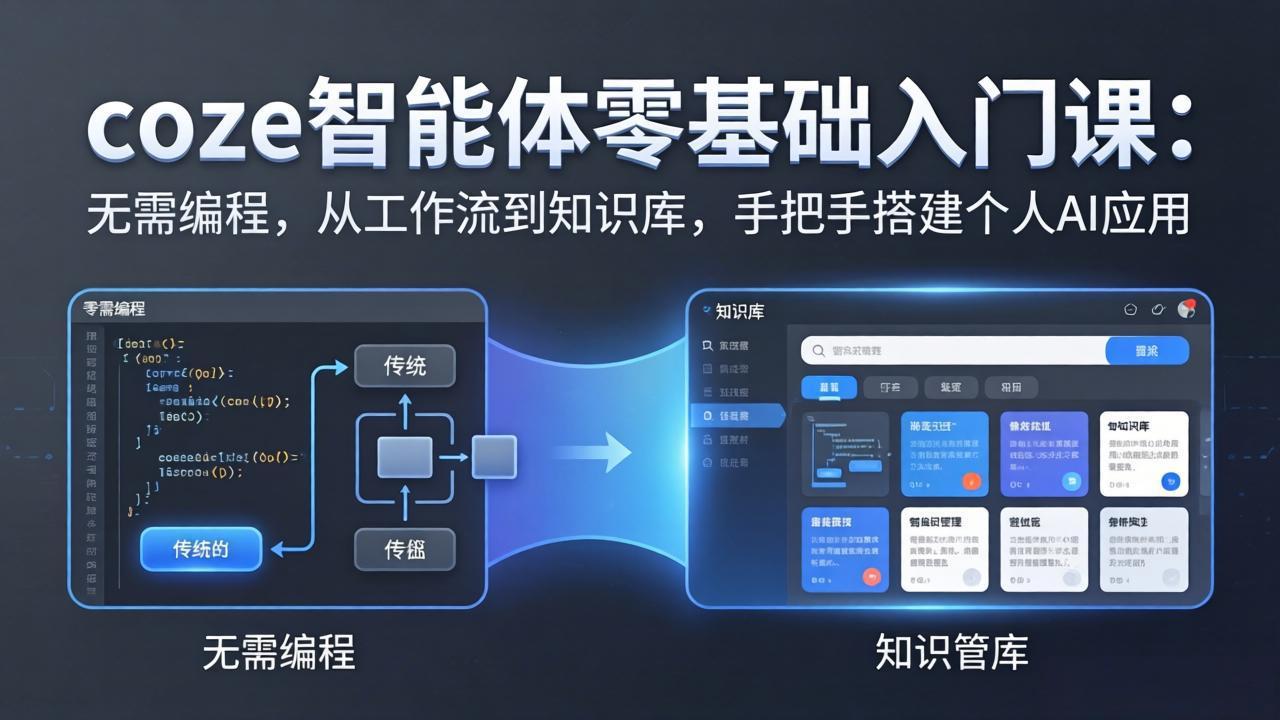 coze智能体零基础入门课：无需编程，从工作流到知识库，手把手搭建个人AI应用-缘梦网创